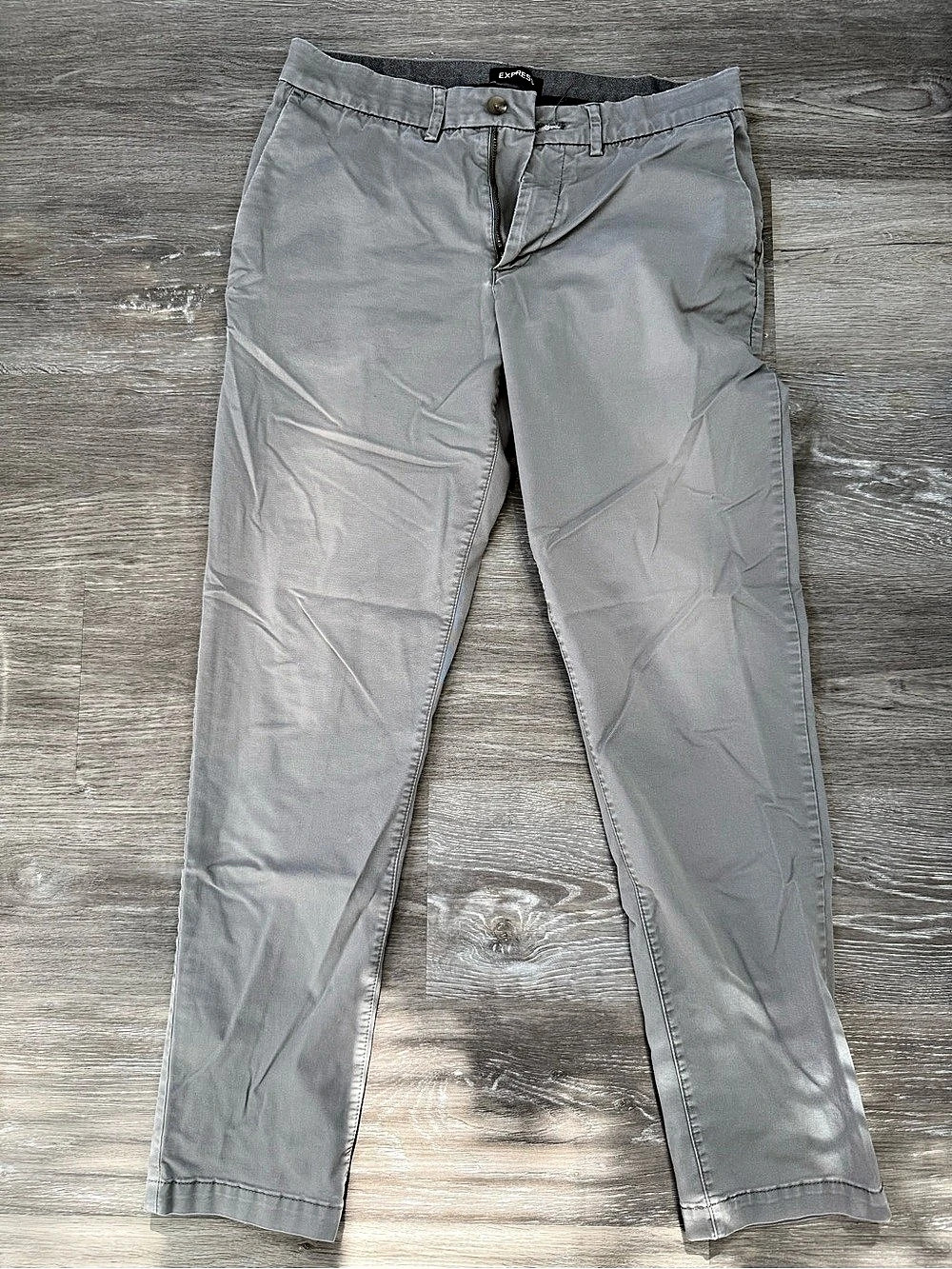 Express Athletic Slim Chinos Gray Waist 30 x 34